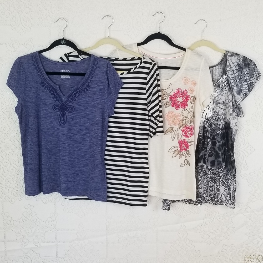 4 Piece Bundle Pretty Casual Tops Top Classy SZ L